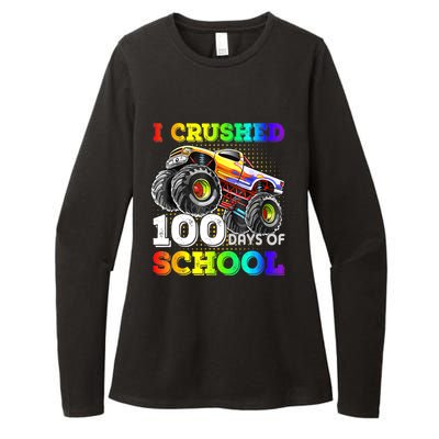 I Crushed 100 Days Of School Monster Truck For Womens CVC Long Sleeve Shirt