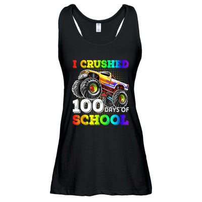 I Crushed 100 Days Of School Monster Truck For Ladies Essential Flowy Tank