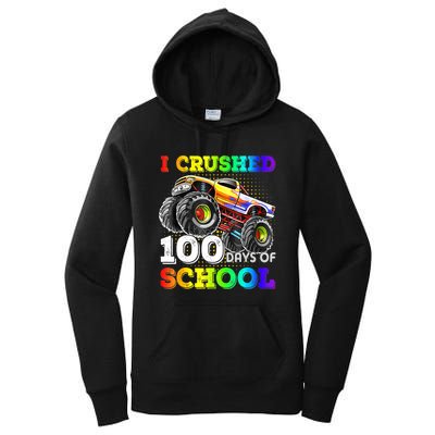 I Crushed 100 Days Of School Monster Truck For Women's Pullover Hoodie