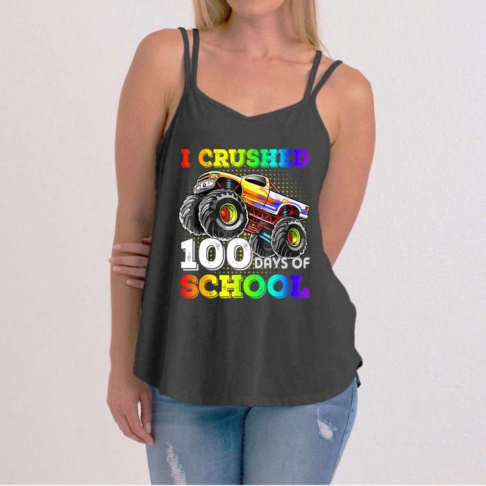 I Crushed 100 Days Of School Monster Truck For Women's Strappy Tank