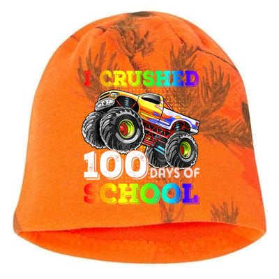 I Crushed 100 Days Of School Monster Truck For Kati - Camo Knit Beanie