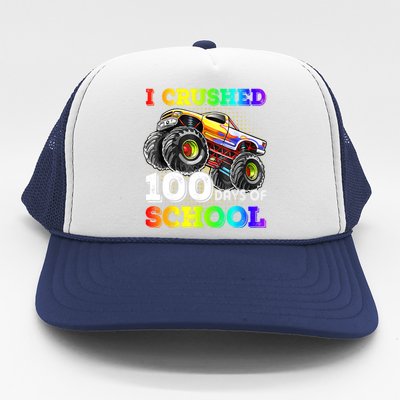 I Crushed 100 Days Of School Monster Truck For Trucker Hat