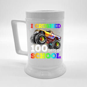 I Crushed 100 Days Of School Monster Truck For Beer Stein