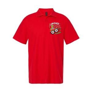 I Crushed 100 Days Of School Dinosaur Monster Truck Boy Softstyle Adult Sport Polo