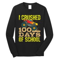 I Crushed 100 Days Of School Monster Truck Long Sleeve Shirt