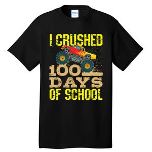 I Crushed 100 Days Of School Monster Truck Tall T-Shirt