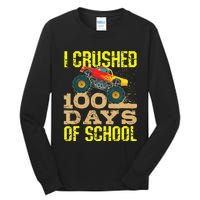 I Crushed 100 Days Of School Monster Truck Tall Long Sleeve T-Shirt