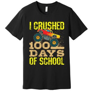 I Crushed 100 Days Of School Monster Truck Premium T-Shirt