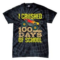 I Crushed 100 Days Of School Monster Truck Tie-Dye T-Shirt