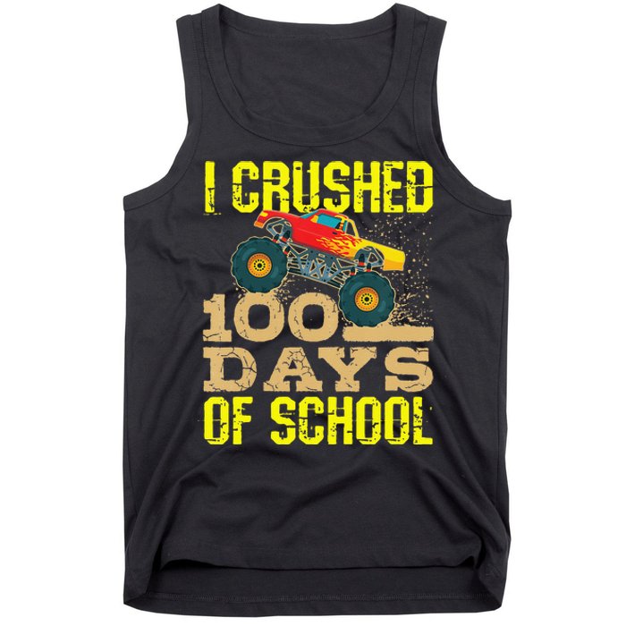 I Crushed 100 Days Of School Monster Truck Tank Top