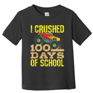 I Crushed 100 Days Of School Monster Truck Toddler T-Shirt