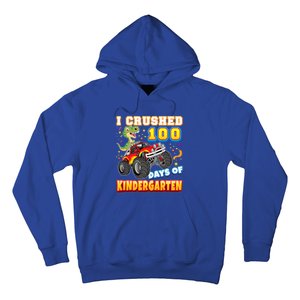 I Crushed 100 Days Of Kindergarten 100th Day School Monster Gift Hoodie