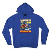 I Crushed 100 Days Of Kindergarten 100th Day School Monster Gift Hoodie