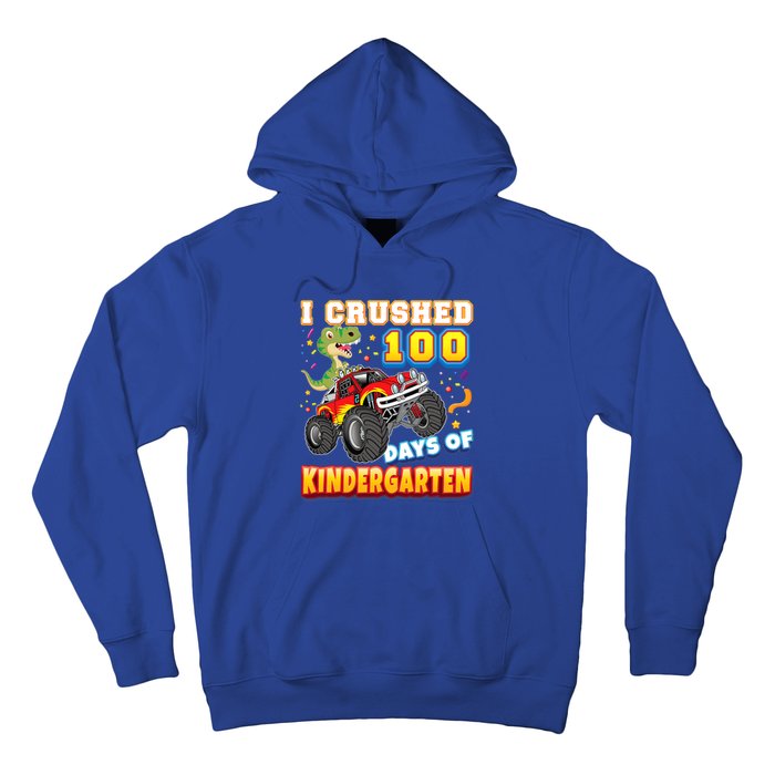 I Crushed 100 Days Of Kindergarten 100th Day School Monster Gift Hoodie