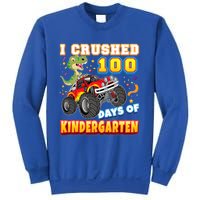 I Crushed 100 Days Of Kindergarten 100th Day School Monster Gift Sweatshirt