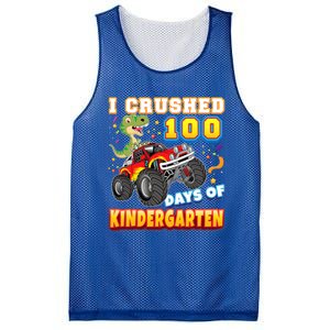 I Crushed 100 Days Of Kindergarten 100th Day School Monster Gift Mesh Reversible Basketball Jersey Tank