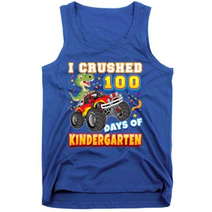 I Crushed 100 Days Of Kindergarten 100th Day School Monster Gift Tank Top