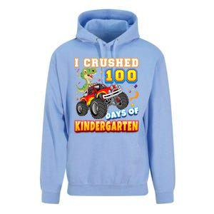 I Crushed 100 Days Of Kindergarten 100th Day School Monster Gift Unisex Surf Hoodie