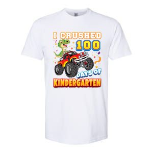 I Crushed 100 Days Of Kindergarten 100th Day School Monster Gift Softstyle CVC T-Shirt