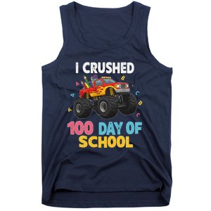 I Crushed 100 Days Of School For Monster Truck 100 Day Tank Top