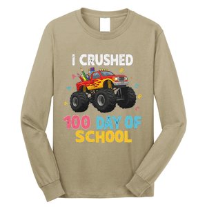 I Crushed 100 Days Of School For Monster Truck 100 Day Long Sleeve Shirt