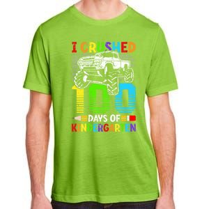 I Crushed 100 Days Of Kindergarten 100th Day Of School Funny Gift Adult ChromaSoft Performance T-Shirt