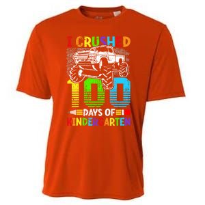 I Crushed 100 Days Of Kindergarten 100th Day Of School Funny Gift Cooling Performance Crew T-Shirt