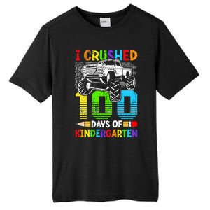 I Crushed 100 Days Of Kindergarten 100th Day Of School Funny Gift Tall Fusion ChromaSoft Performance T-Shirt