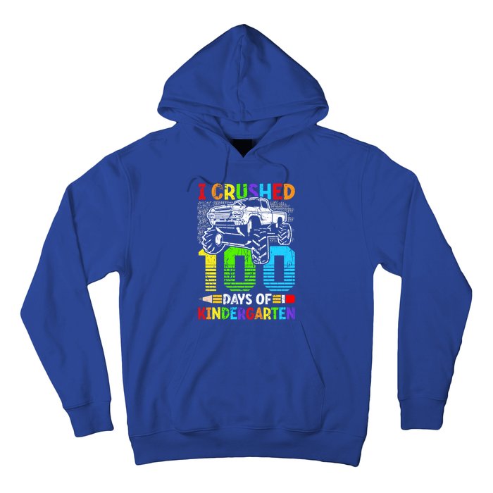 I Crushed 100 Days Of Kindergarten 100th Day Of School Funny Gift Hoodie