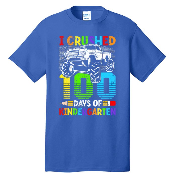 I Crushed 100 Days Of Kindergarten 100th Day Of School Funny Gift Tall T-Shirt