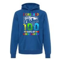 I Crushed 100 Days Of Kindergarten 100th Day Of School Funny Gift Premium Hoodie