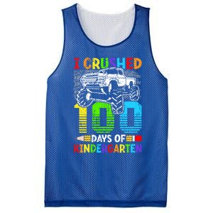 I Crushed 100 Days Of Kindergarten 100th Day Of School Funny Gift Mesh Reversible Basketball Jersey Tank