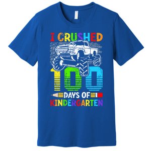 I Crushed 100 Days Of Kindergarten 100th Day Of School Funny Gift Premium T-Shirt