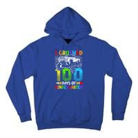 I Crushed 100 Days Of Kindergarten 100th Day Of School Funny Gift Tall Hoodie