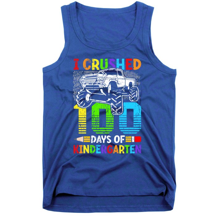 I Crushed 100 Days Of Kindergarten 100th Day Of School Funny Gift Tank Top