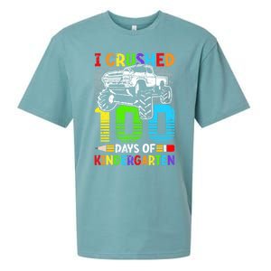 I Crushed 100 Days Of Kindergarten 100th Day Of School Funny Gift Sueded Cloud Jersey T-Shirt