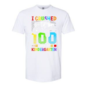 I Crushed 100 Days Of Kindergarten 100th Day Of School Funny Gift Softstyle CVC T-Shirt