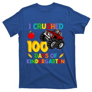 I Crushed 100 Days Of Kindergarten School Monster Truck Gift T-Shirt