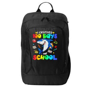 I Crushed 100 Days of School Funny Shark Lover City Backpack