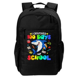 I Crushed 100 Days of School Funny Shark Lover Daily Commute Backpack