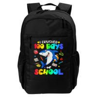 I Crushed 100 Days of School Funny Shark Lover Daily Commute Backpack