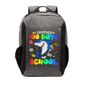 I Crushed 100 Days of School Funny Shark Lover Vector Backpack