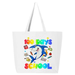 I Crushed 100 Days of School Funny Shark Lover 25L Jumbo Tote