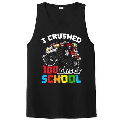 I Crushed 100 Days Of School 100th Day Of Monster Truck Cute Gift PosiCharge Competitor Tank