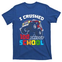 I Crushed 100 Days Of School 100th Day Of Monster Truck Cute Gift T-Shirt