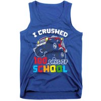 I Crushed 100 Days Of School 100th Day Of Monster Truck Cute Gift Tank Top