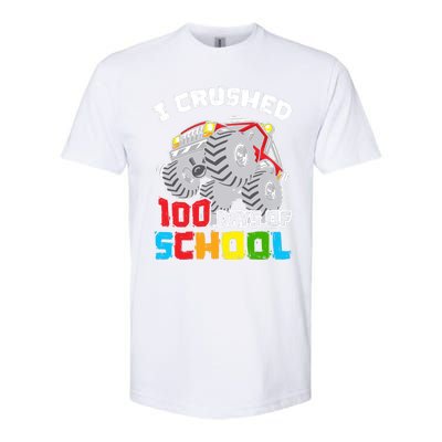 I Crushed 100 Days Of School 100th Day Of Monster Truck Cute Gift Softstyle CVC T-Shirt