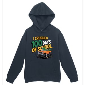 I Crushed 100 Day Of School Monster Truck T Rex Dinosaur Boy Urban Pullover Hoodie