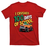 I Crushed 100 Day Of School Monster Truck T Rex Dinosaur Boy T-Shirt