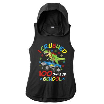 I Crushed 100 Days Of School 100th Day Of School Meaningful Gift Ladies PosiCharge Tri-Blend Wicking Draft Hoodie Tank